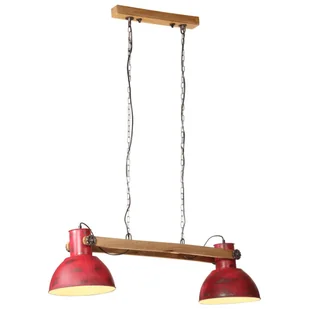 vidaXL Lampa wisząca, 25 W, postarzany czerwony, 85x28x109 cm, E27 - Lampy ogrodowe - miniaturka - grafika 1