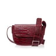 Torebki damskie - Torebka skórzana Alva bordowa marki bolsa - miniaturka - grafika 1