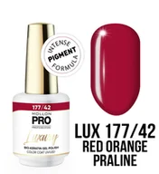 Lakiery hybrydowe - 177/42 Red Orange Praline - Profesjonalny lakier hybrydowy o konsystencji żelu UV/LED Luxury Gel Polish Color Coat 8 ml - Mollon PRO - miniaturka - grafika 1