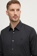 Koszule męskie - Lacoste koszula męska kolor czarny slim z kołnierzykiem klasycznym CH5253 - miniaturka - grafika 1