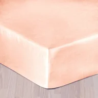 Prześcieradła - Prześcieradło satyna bawełniana z gumką róż 006/180x200 PSATG180X200/ROZ006 - miniaturka - grafika 1