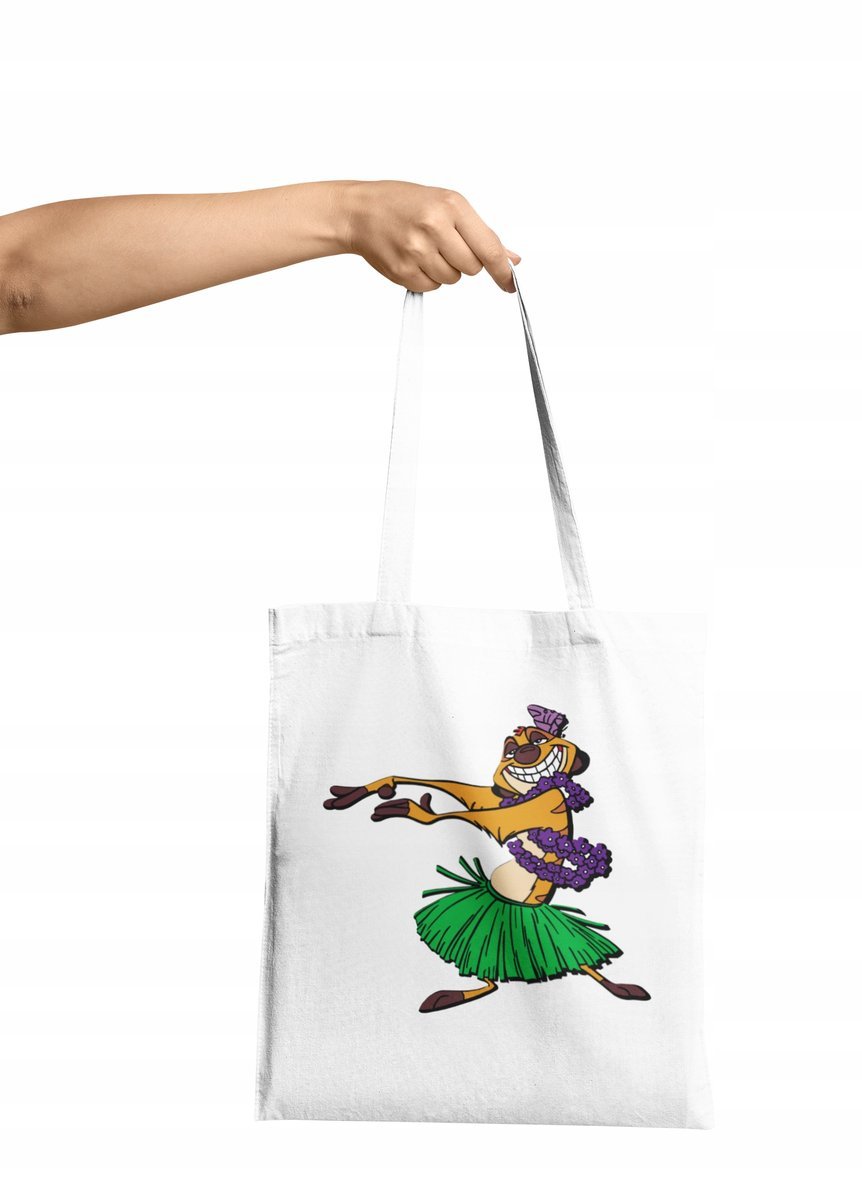 TORBA SHOPPER MATERIAŁOWA NA RAMIĘ PREZENT TIMON KRÓL LEW PUMBA BAJKI WYBÓR