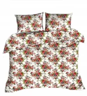 Pościel - pościel bawełna lux 140x200 + 1 poszewka B 377 bukiet róż czerwonych - miniaturka - grafika 1