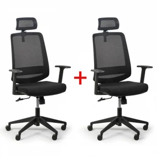 Fotel biurowy, krzesło biurowe B2B Partner Krzesło biurowe Rich 1 + 1 GRATIS, czarny 407036 - Fotele i krzesła biurowe - miniaturka - grafika 1