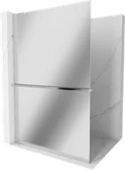 Ścianki i drzwi prysznicowe - Mexen Kioto+ L ścianka prysznicowa z półką Walk-in 80 x 200 cm, lustro, chrom - 800-080-123-01-50 - miniaturka - grafika 1