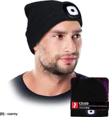 Odzież robocza - R.E.I.S. CZLED - czapka zimowa ocieplana ochronna z latarką LED, 100% przędza akrylowa - szary/stalowy - miniaturka - grafika 1