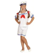 Stroje karnawałowe - Widmann Retro Sailor kostium dziecięcy, 116, biały 03105 - miniaturka - grafika 1