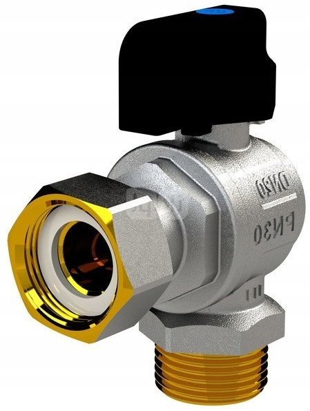 SENA VA30 Zawór kulowy kątowy do kotłów 1/2 GZ x 1/2 RN pokr. motylk.