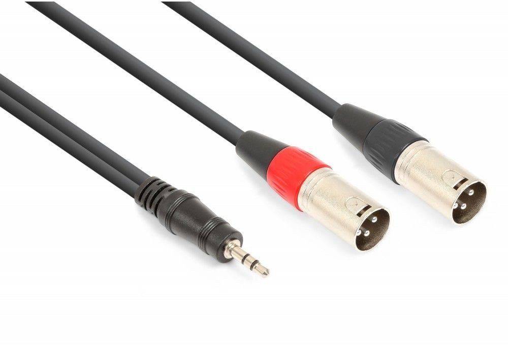 VONYX Kabel 2x XLR męski - mini Jack 3,5mm Stereo 1,5m one size