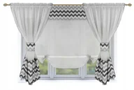 Firany - Komplet Firana Nigeria Zygzak 290x160 Woal - miniaturka - grafika 1