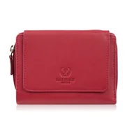 Portfele - Portfel damski skórzany czerwony duży w orientacji poziomej z RFID Paolo Peruzzi SL-07-RD - miniaturka - grafika 1