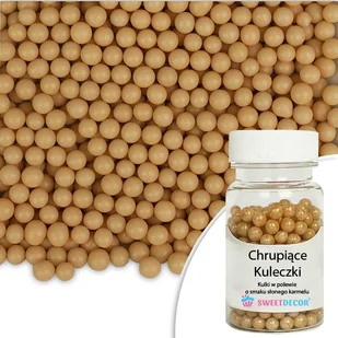 Posypki CHRUPKI - KULKI W POLEWIE SŁONY KARMEL Sweet Decor, 40 g - Dodatki do ciast w proszku - miniaturka - grafika 1