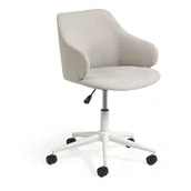 Fotele i krzesła biurowe - Jasnoszare krzesło biurowe Kave Home Einara - miniaturka - grafika 1