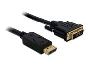 Kable - Delock kabel Displayport (M)->DVI-I(M) 24+1PIN1 m gold 82590 - miniaturka - grafika 1