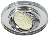 Oprawy, klosze i abażury - Candellux Lighting okrągłe oczko sufitowe SSU-15 CH/WH 2263076 oprawa wpuszczana przezroczysta MR16 uchylna 2263076 - miniaturka - grafika 1