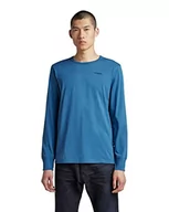 Koszulki męskie - G-STAR RAW Męski T-shirt Base R, niebieski (Retro Blue 336-937), S - miniaturka - grafika 1