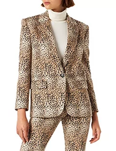 PINKO Damska kurtka z materiału Erminia Punto Ma Blazer, CZ3_Camello/CZARNA, 44 - Kurtki damskie - miniaturka - grafika 1