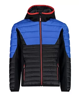 CMP - Kid Hybrid Jacket Fix Hood, Boy, Black Blue, 128 - Kurtki i płaszcze dla chłopców - miniaturka - grafika 1
