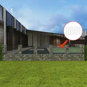 Ogrodzenia - vidaxl Kosz gabionowy ze stali w kształcie litery U, 570 x 20 100 cm - miniaturka - grafika 1