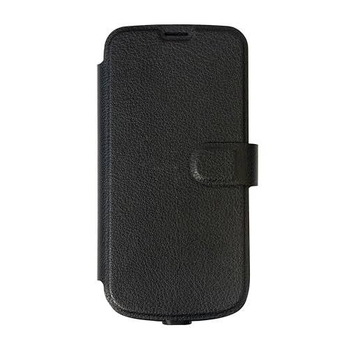swissvoice S/M510-M Etui na portfel, ochronne etui z imitacji skóry z uchwytem na karty kredytowe i zapięciem magnetycznym do smartfona S510-M i Amplicomms M510-M - Czarne.