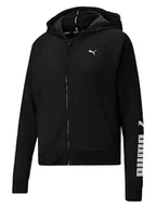 Kurtki i kamizelki sportowe damskie - Puma Kurtka sportowa "Fit Tech Knit" w kolorze czarnym - miniaturka - grafika 1