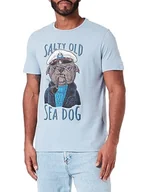 Koszulki męskie - Blend Męski T-shirt T-shirt, 164010/Dusty Blue, XL, 164010/Dusty Blue, XL - miniaturka - grafika 1