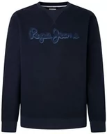 Bluzy męskie - Pepe Jeans Męska bluza Ryan Crew, Niebieski (Dulwich), M - miniaturka - grafika 1
