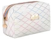 Kosmetyczki, organizery i kuferki - PETERSON Mała elegancka kosmetyczka damska na suwak biała organizer saszetka na prezent - miniaturka - grafika 1