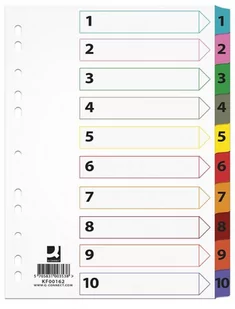 Q-Connect Przekładki A4 mylar 1-10 KF00162 - Przekładki do segregatorów - miniaturka - grafika 2