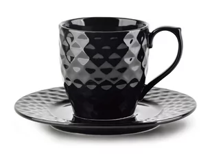AffekDesign Porcelanowa filiżanka z podstawką 9442BF 9442BF SAM ONE SIZE - Filiżanki - miniaturka - grafika 1