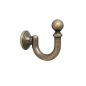 Akcesoria do wystroju okien - Haczyk metalowy duży złoty antyk 45 mm Bojanek - miniaturka - grafika 1
