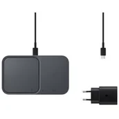 Ładowarki do telefonów - Samsung Wireless Charger Duo (with cabel) - Black EP-P5400TBEGEU - miniaturka - grafika 1
