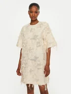 Sukienki - DAY BIRGER ÉT MIKKELSEN Sukienka koktajlowa Nori DAY65243360 Beżowy Loose Fit - miniaturka - grafika 1