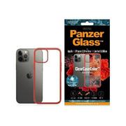 Etui i futerały do telefonów - PanzerGlass Obudowa dla telefonów komórkowych ClearCase Antibacterial na Apple iPhone 12 Pro Max 0281) Czerwony - miniaturka - grafika 1