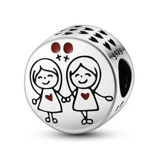 Zawieszka SREBRO 925 Charms koralik do PANDORA Siostry Przyjaciółki - Wisiorki - miniaturka - grafika 1