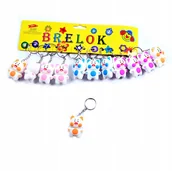 Breloki - GUMOWY BRELOK DO KLUCZY PREZENT ZESTAW 12SZT - miniaturka - grafika 1