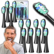 Końcówki do szczoteczek elektrycznych - 12x Końcówki do szczoteczki zamiennik do Philips Sonicare CZARNE - miniaturka - grafika 1