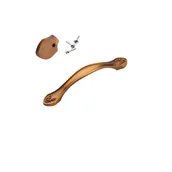 Zawiasy, okucia i inne akcesoria - Zestaw 4 uchwytów do drzwi szafki, kolor vintage kawa, rozstaw otworów 96 mm, wymiary 130×25×15 mm - miniaturka - grafika 1