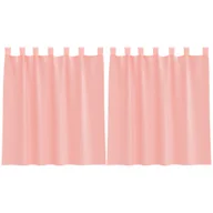 Zasłony - vidaXL Zasłony woalowe z pętelkami 2 szt. Różowe 140x140 cm - miniaturka - grafika 1