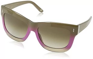 Escada Okulary przeciwsłoneczne damskie SES393 Wayfarer okulary przeciwsłoneczne 56 mm, błyszczące mleczne khaki - Okulary przeciwsłoneczne - miniaturka - grafika 1