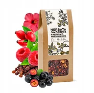 Herbata - Herbata owocowa MALINOWO-POZIOMKOWA maliny rodzynki hibiskus aronia 50g - miniaturka - grafika 1