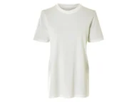 Bluzki ciążowe - esmara® Koszulka ciążowa damska z biobawełny (Biały, L(44/46)) - miniaturka - grafika 1