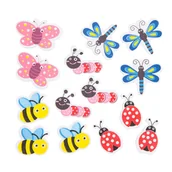 Przybory szkolne - DP Craft Naklejki Z PIANKI Z NADRUKIEM, 75 SZT. ŚWIAT OWADÓW - miniaturka - grafika 1