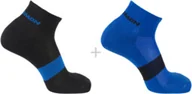 Skarpetki i podkolanówki sportowe - Skarpety Salomon Evasion Ankle 2 - Pack Nautical Blue / Black - miniaturka - grafika 1