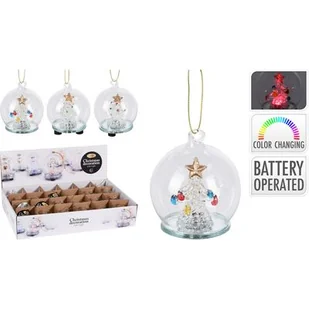 Bombka podświetlana zmieniająca kolor mix 6 x 8 cm - Bombki - miniaturka - grafika 1