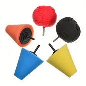 Inne - TEMU Zestaw do Polerowania i Bufowania 5 szt. - Zawiera 3 Stożki i 2 Kulki do Kol Samochodowych, Pielęgnacja Metalu i Szkła - miniaturka - grafika 1