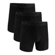 Majtki męskie - Bokserki męskie Under Armour Perf Tech Mesh Solid 6in 3Pack Black XXL - miniaturka - grafika 1