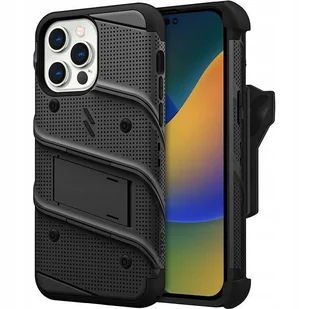 Zizo Etui + szkło 9H Bolt do iPhone 14 Pro Max czarne - Etui i futerały do telefonów - miniaturka - grafika 2