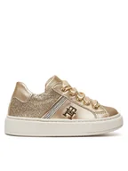 Buty dla dziewczynek - Tommy Hilfiger Sneakersy Sneaker Bassa Allacciata T1A9-33932-0829 S Złoty - miniaturka - grafika 1