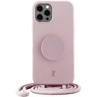 Etui i futerały do telefonów - Just Elegance Etui PopGrip do Apple iPhone 12 Pro Max Jasnoróżowy - miniaturka - grafika 1